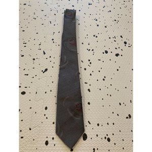 Florenzi Collection Men's Vintage Skinny Necktie, Gray, One Size